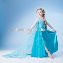 Traje azul del cumpleaños de los niños del vestido de la f